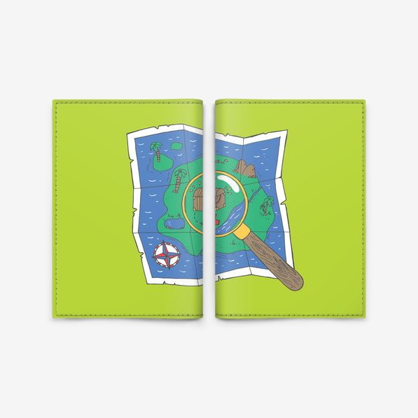 Обложка для паспорта «Карта с кладом»