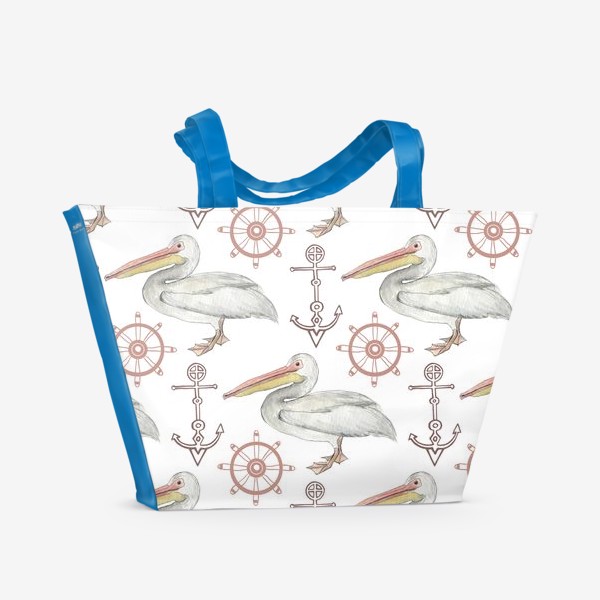 Пляжная сумка «Море зовет. Пеликан»