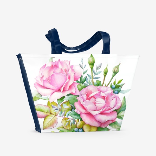 Пляжная сумка «Розовый букет»