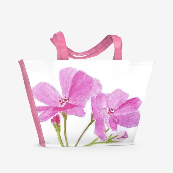 Пляжная сумка &laquo;розовая герань&raquo;