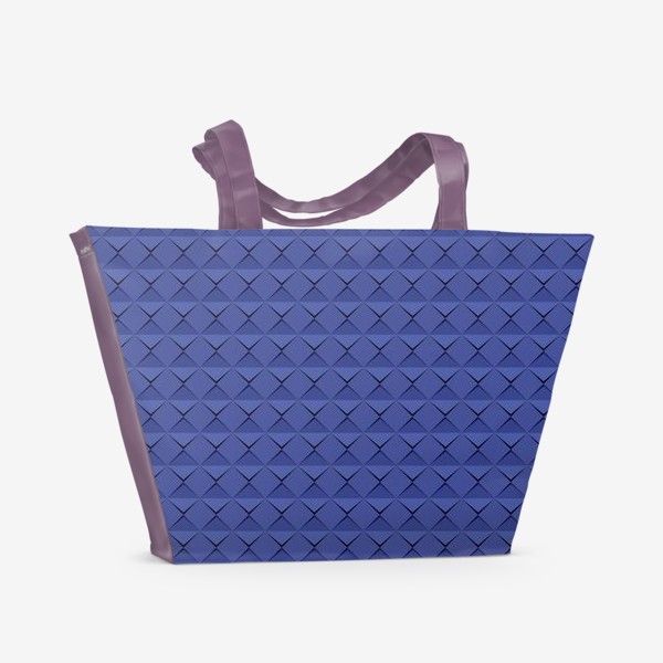 Пляжная сумка «Абстрактный 3д лист синей бумаги. Abstract 3d blue paper banner»