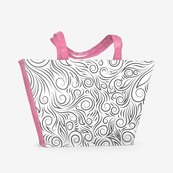 Пляжная сумка «Графика с завитушками»