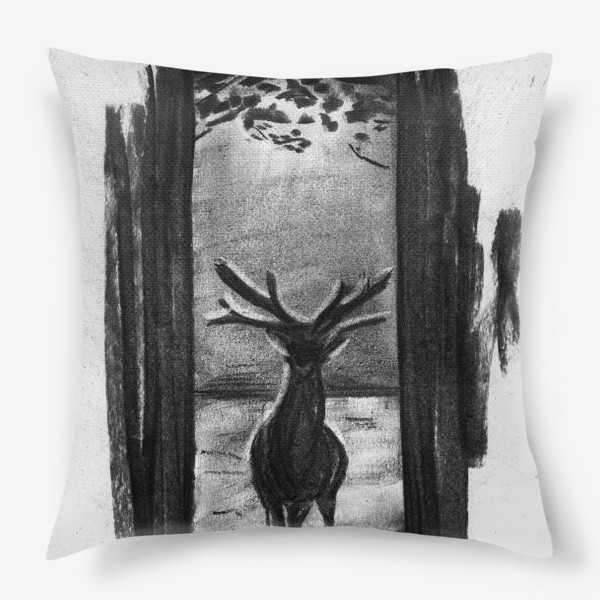 Подушка «Charcoal deer»