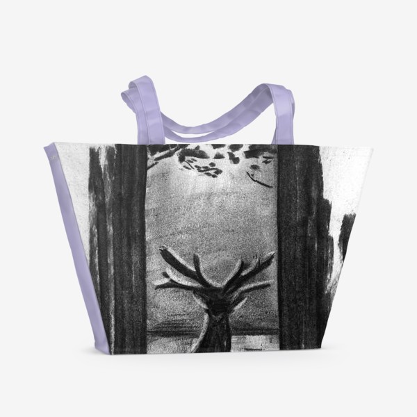 Пляжная сумка «Charcoal deer»
