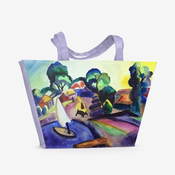 Пляжная сумка «Двор моего детства»
