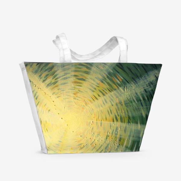Пляжная сумка «Зелёное солнце»