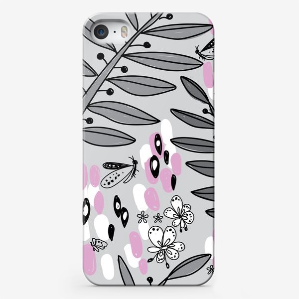 Чехол iPhone «веточки и бабочки»
