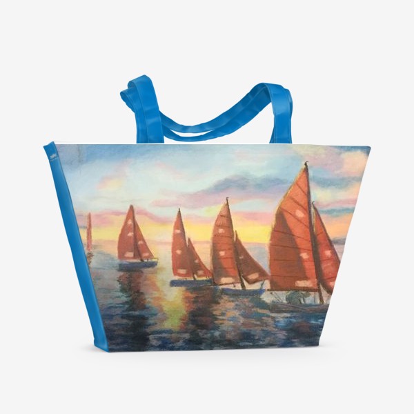 Пляжная сумка «Регата на закате»
