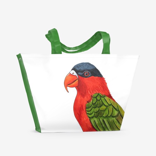 Пляжная сумка «Яркий попугай»