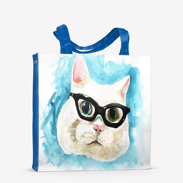 Сумка-шоппер «Белый кот профессор»