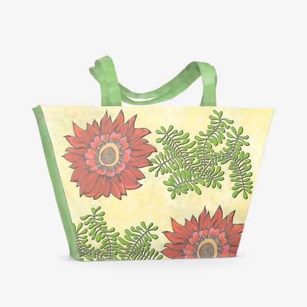 Пляжная сумка «Пано цветочное»