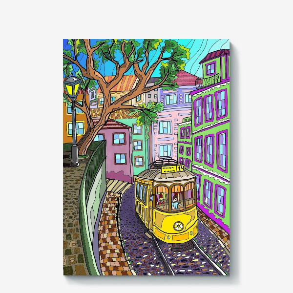 Холст «Желтый трамвай»