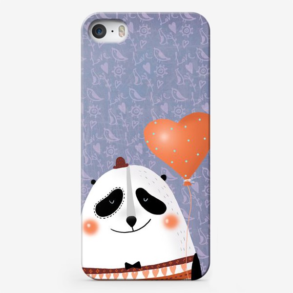 Чехол iPhone «Панда и шарик»