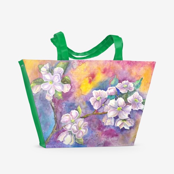 Пляжная сумка «Яблоня в цвету»