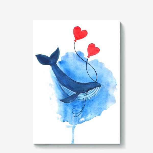 Холст «Влюбленный кит»