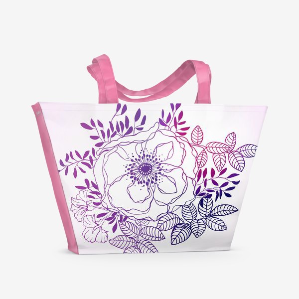 Пляжная сумка «Цветущая роза»
