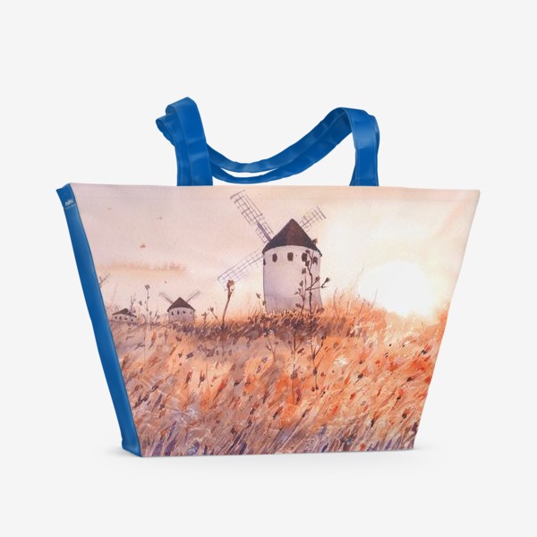 Пляжная сумка «Мельницы на закате»