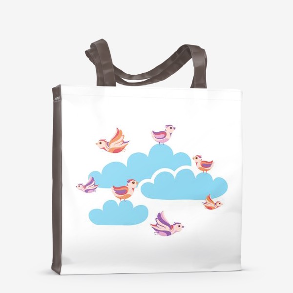 Сумка-шоппер «Птицы и облака»