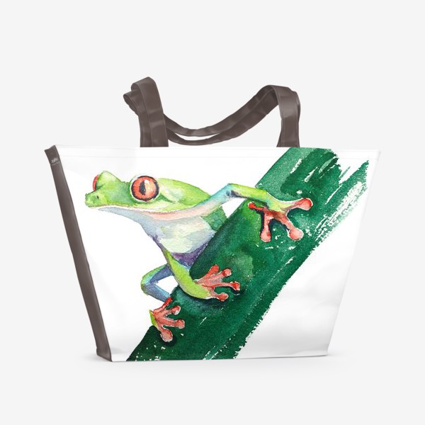 Пляжная сумка «Зеленая лагушка»