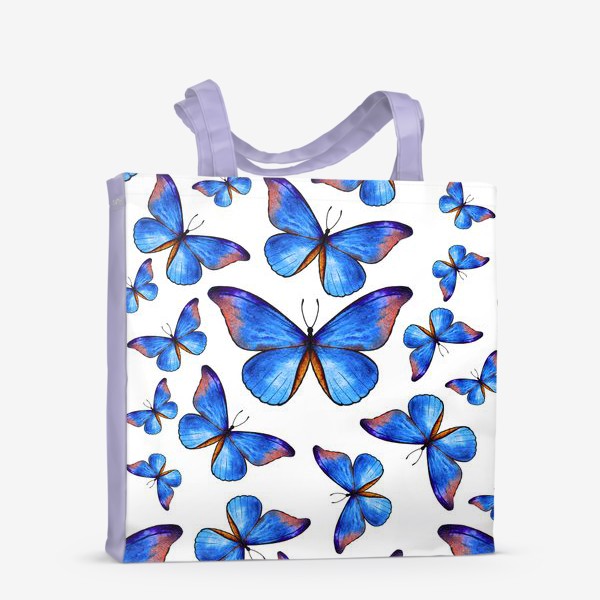 Сумка-шоппер «Бабочки в голубом»