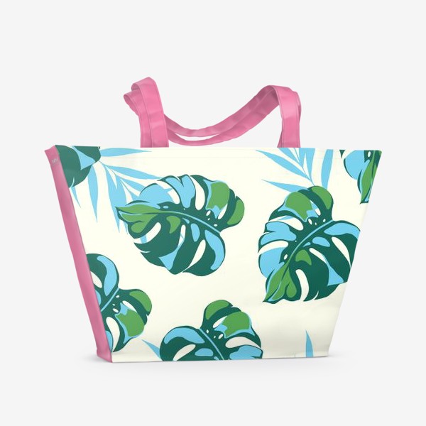 Пляжная сумка «Тропические листья светлые»