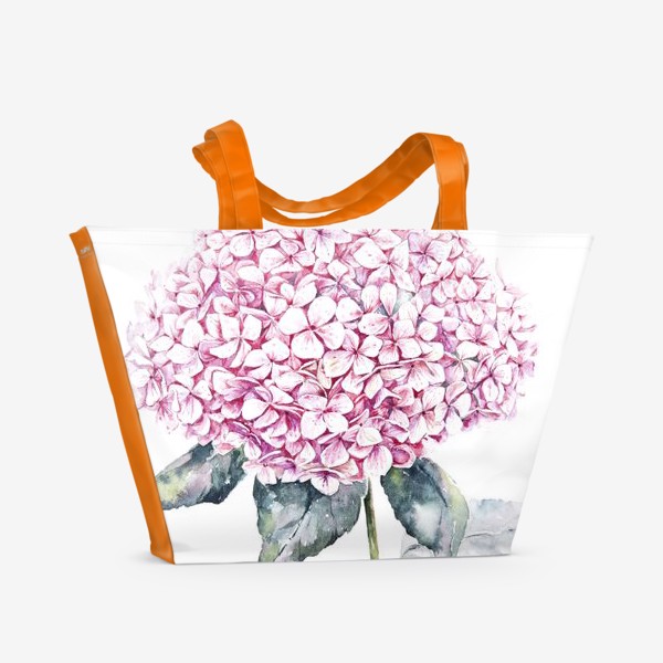Пляжная сумка «Розовая гортензия»