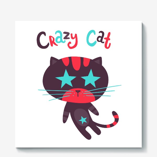 Холст «Crazy cat»