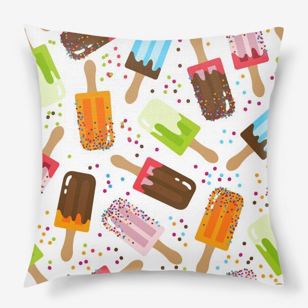 Подушка «Фруктовое и шоколадное мороженое»
