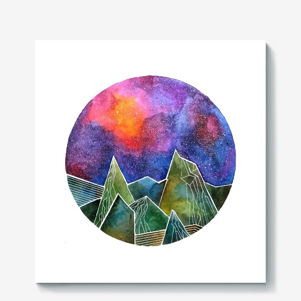 Холст «Space mountains»