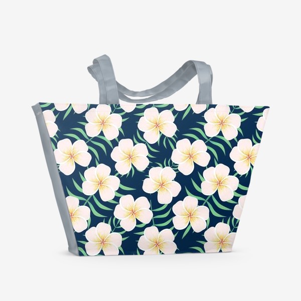 Пляжная сумка &laquo;Плюмерии. Floral pattern&raquo;