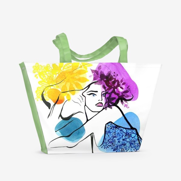 Пляжная сумка «Фэшн иллюстрация»