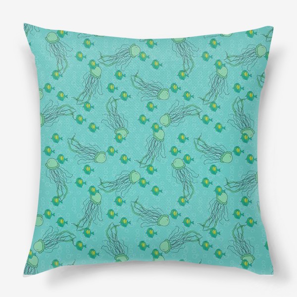 Подушка «Медузы и рыбки»