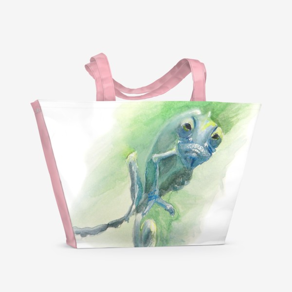 Пляжная сумка «Синий хамелеон»