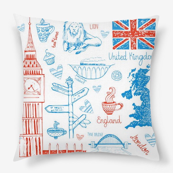 Подушка «Я люблю Великобританию. I love the UK»