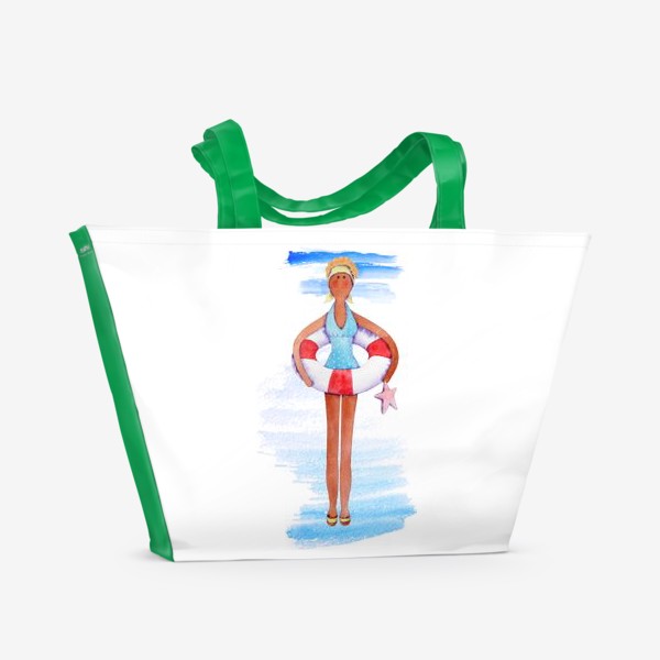 Пляжная сумка «Тильда-плавчиха»