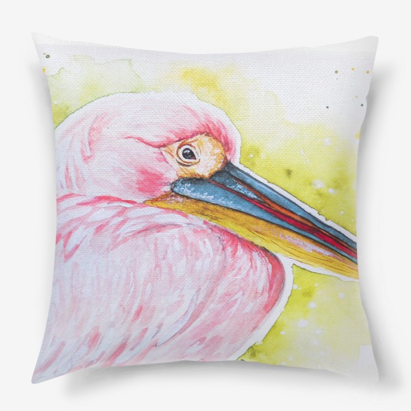 Подушка «Розовый пеликан»