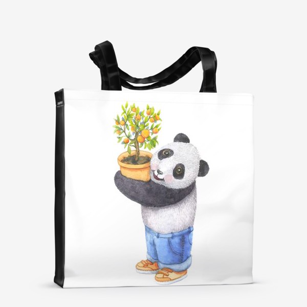 Сумка-шоппер «Панда и мандарины»