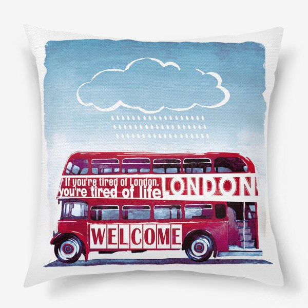 Подушка &laquo;London Bus&raquo;