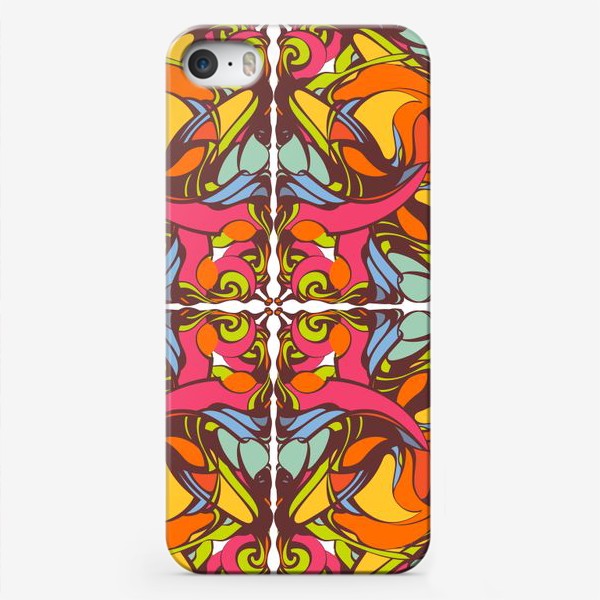 Чехол iPhone «Абстрактный оранжевый узор»