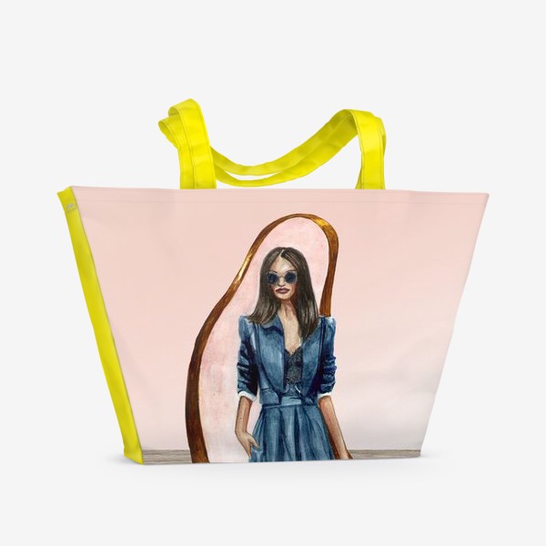 Пляжная сумка «Fashion иллюстрация девушка»