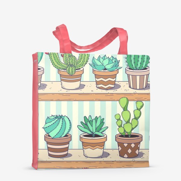 Сумка-шоппер «Succulents and cactus»