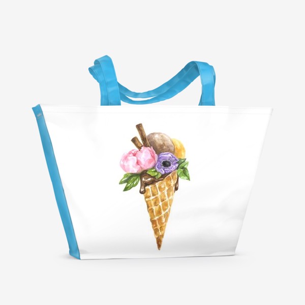 Пляжная сумка «Flower ice cream»
