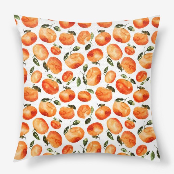 Подушка «Акварельные мандаринки»