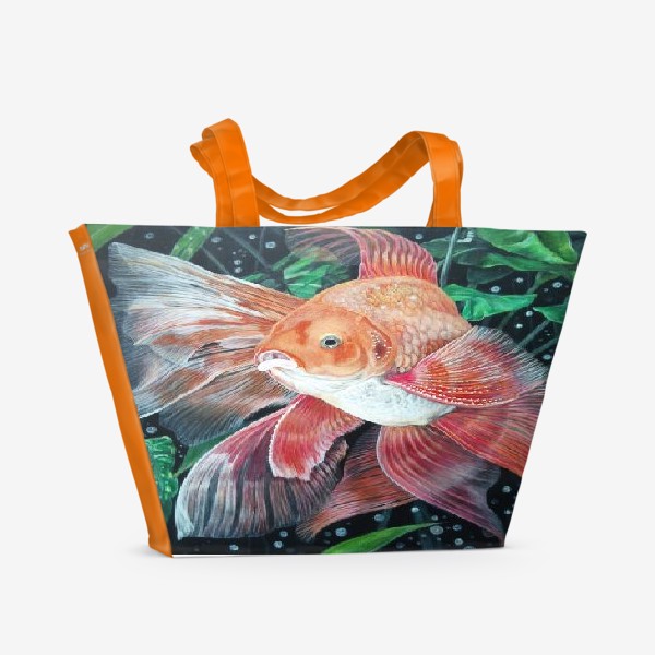 Пляжная сумка «Золотая рыбка.»
