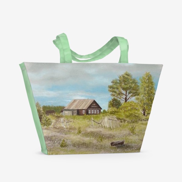 Пляжная сумка «пейзаж деревенский»