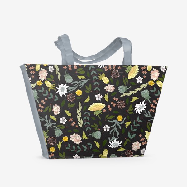 Пляжная сумка «Декабрьские цветы»