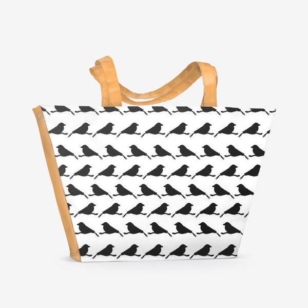 Пляжная сумка «Птицы на ветке»