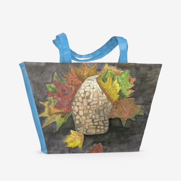 Пляжная сумка &laquo;Осенний акварельный натюрморт с корзинкой&raquo;