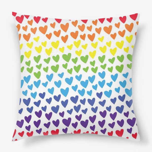 Подушка «Rainbow hearts»