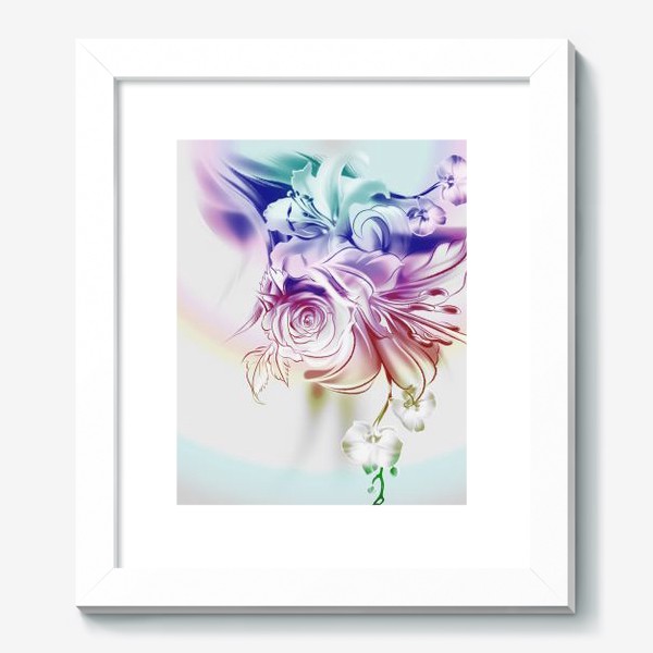 Картина «Лилия, роза и орхидея»